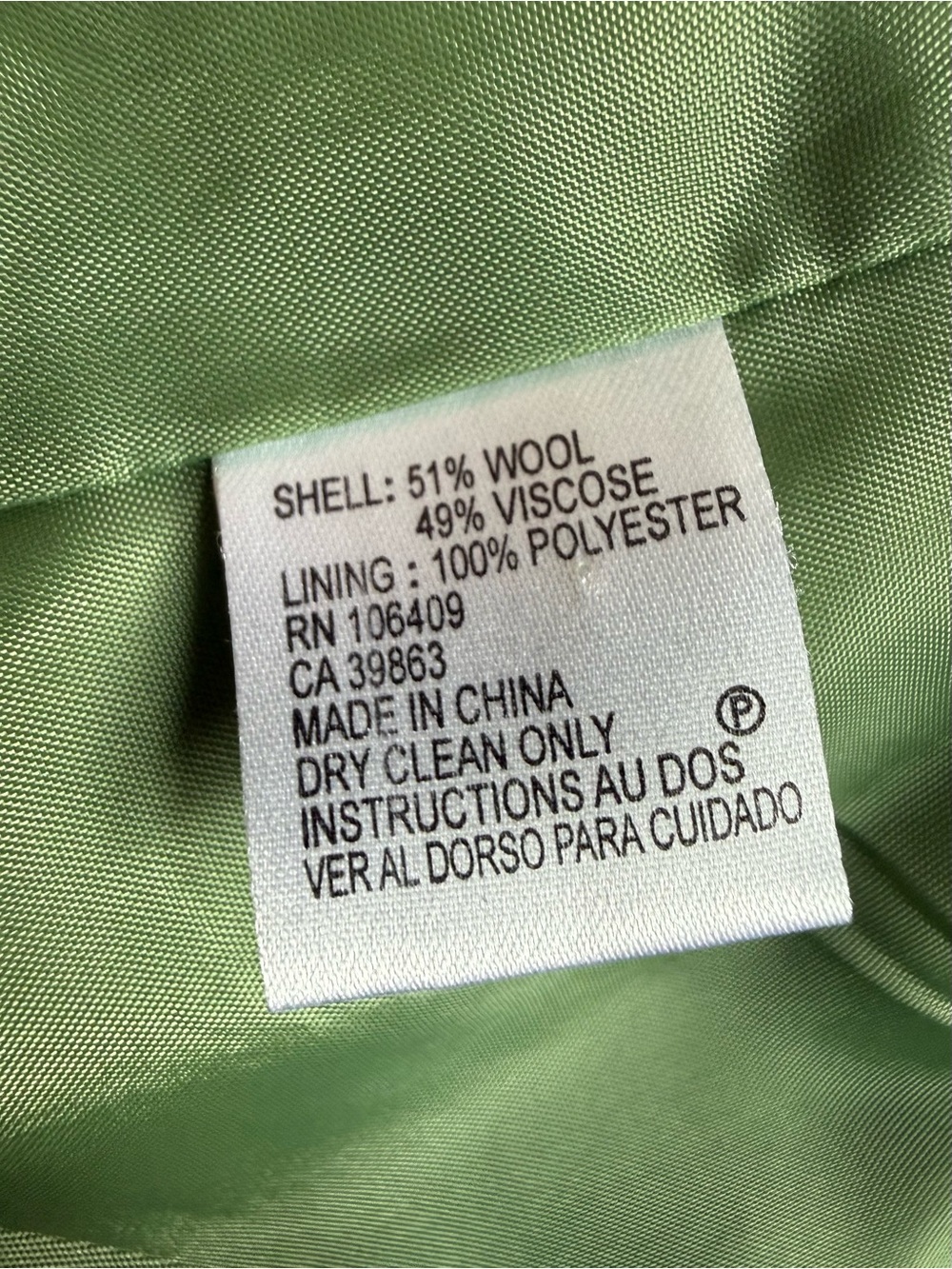 Tahari Green Double-Breasted Women's Peacoat Jacket size 10 - Picture 6 of 8
